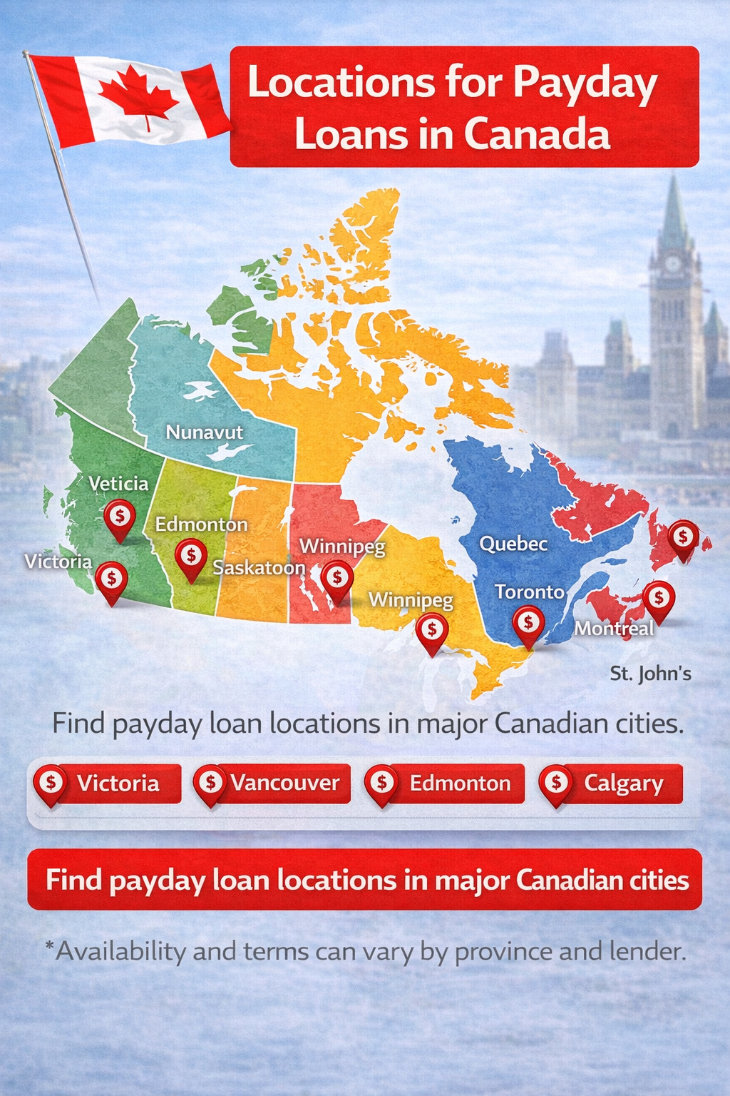 Canadian borrower reviewing payday loan locations and guidance