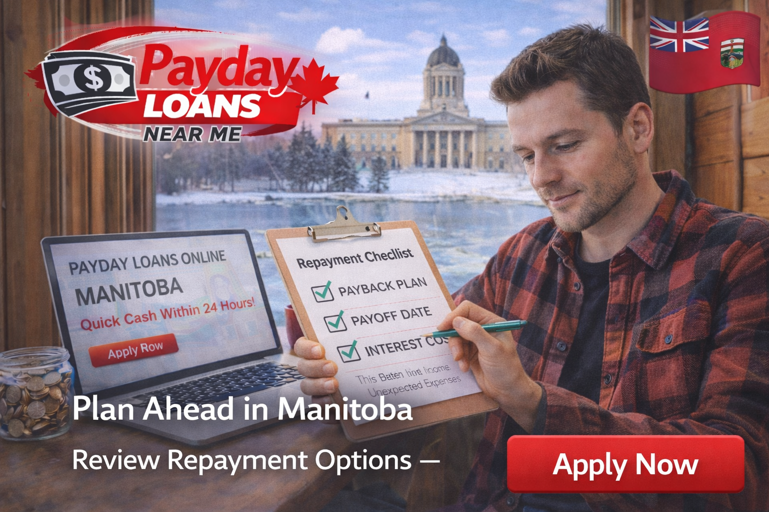 Manitoba borrower reviewing a repayment plan and budget checklist