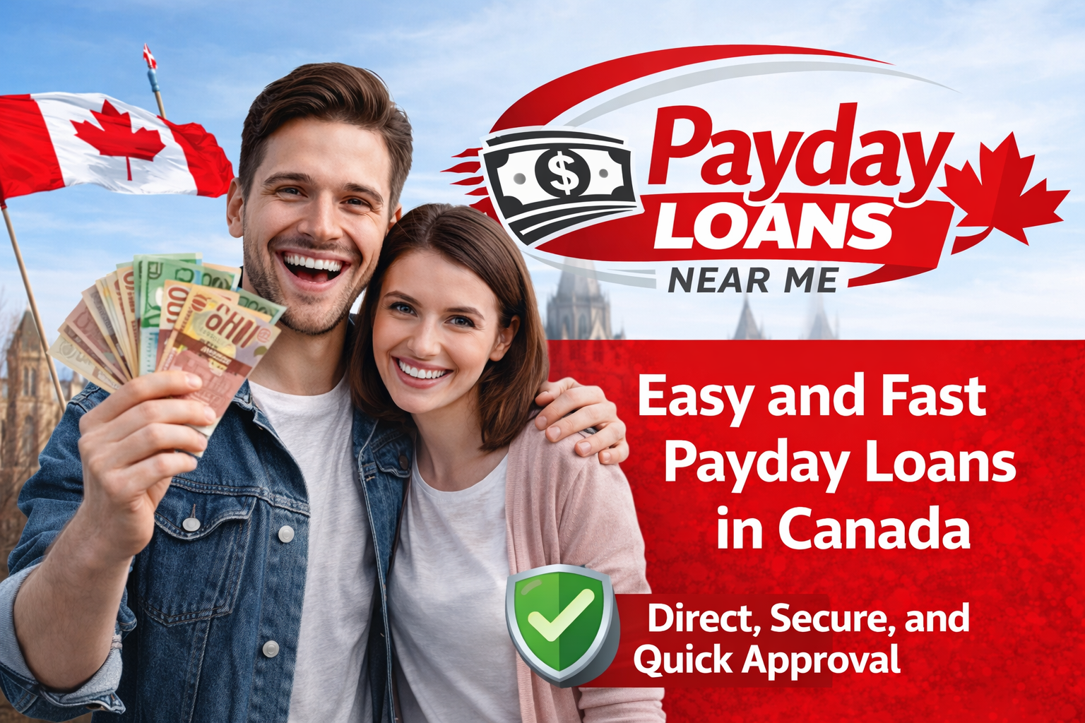 Canadian borrower reviewing payday loan options on a phone