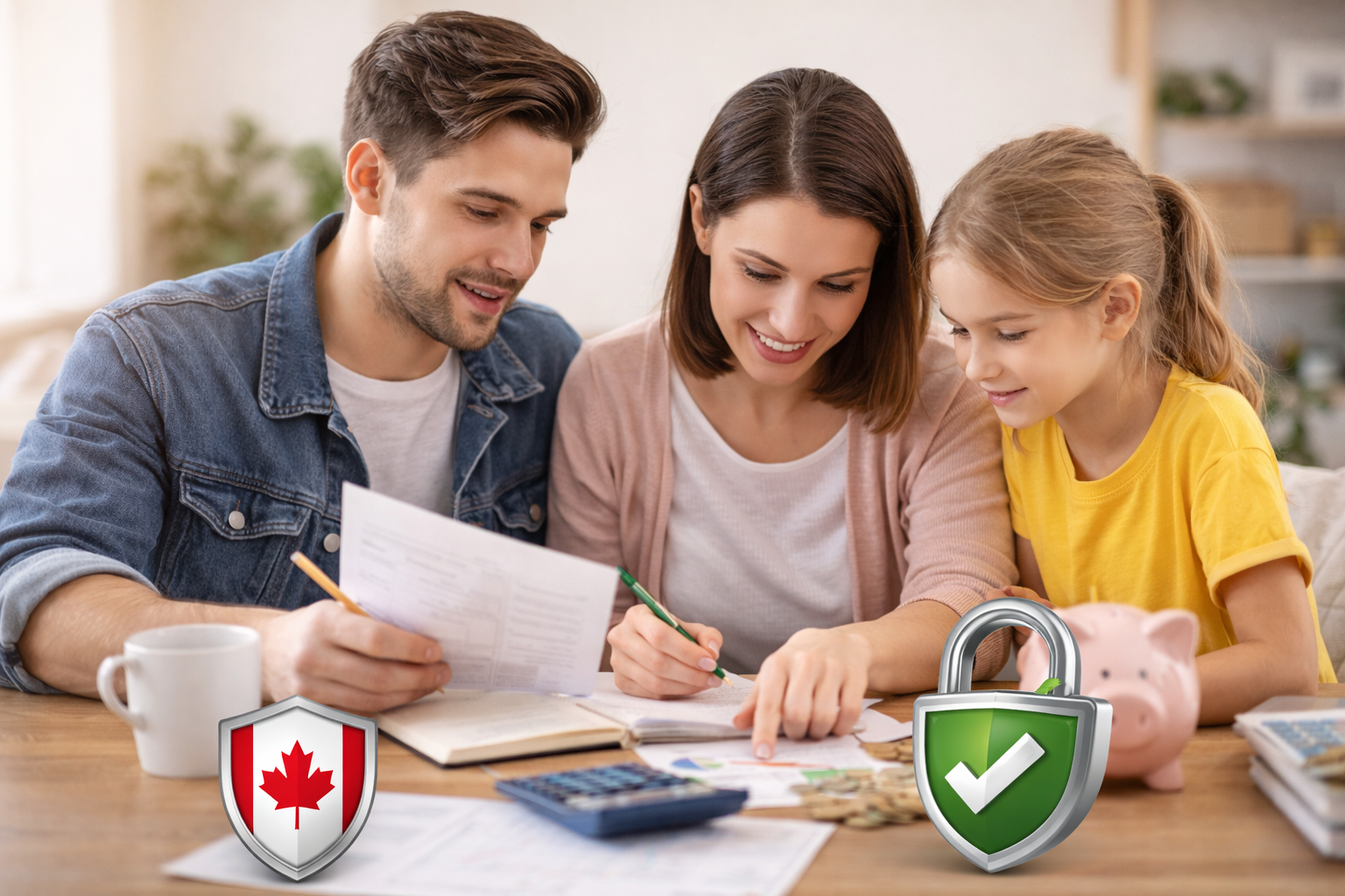 Canadian family planning their budget responsibly