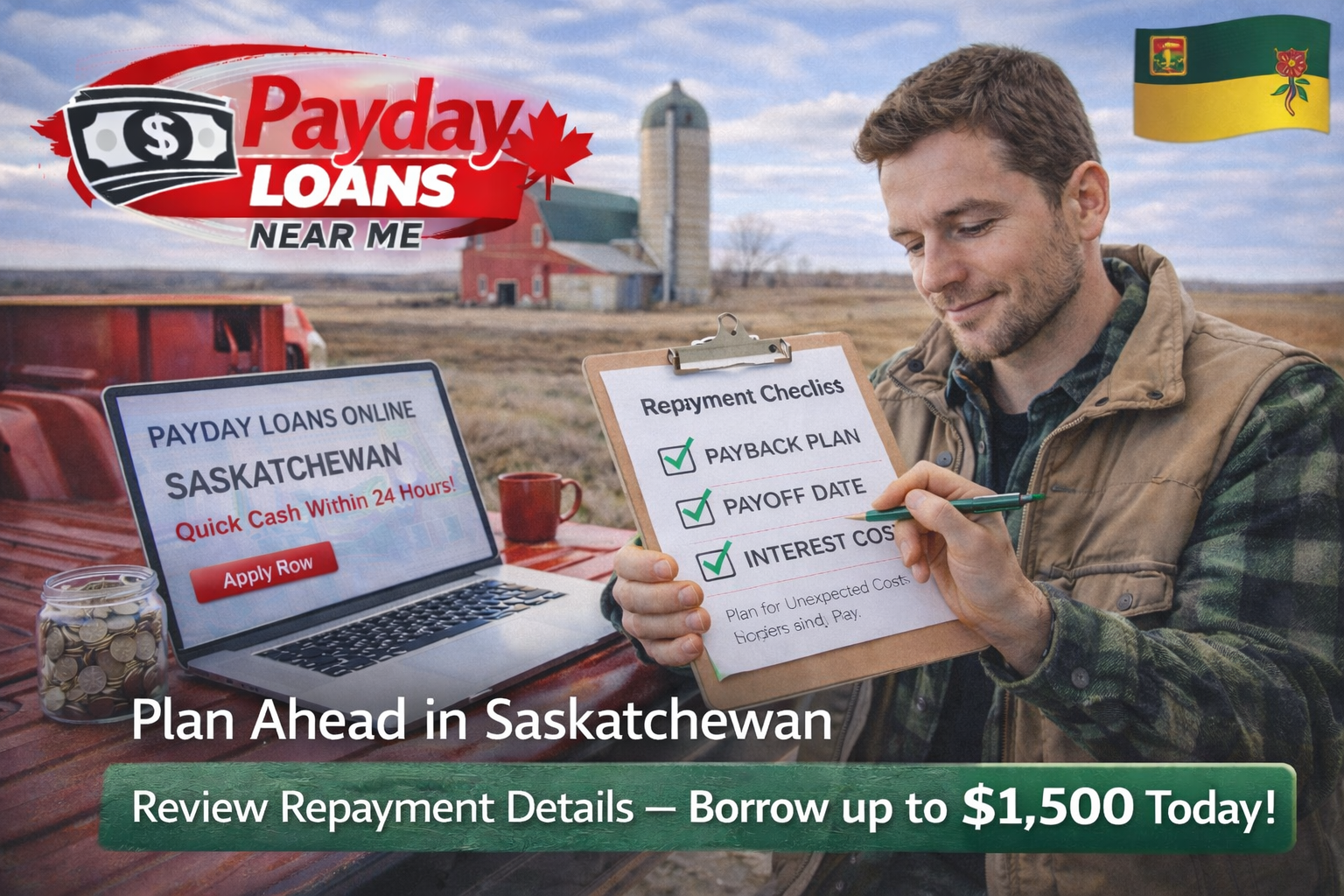 Saskatchewan borrower reviewing a repayment plan and budgeting checklist